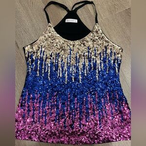 Glitter Sequins Top Size M